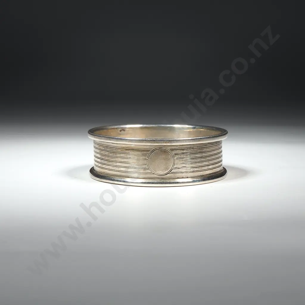 Sterling Silver Engine Turned Serviette Ring  Image 1++