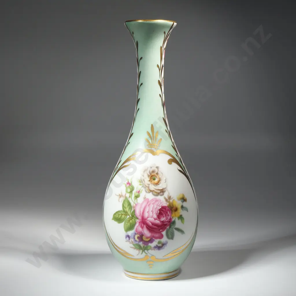 Tall Limoges Vase w Slender Neck Image 1++