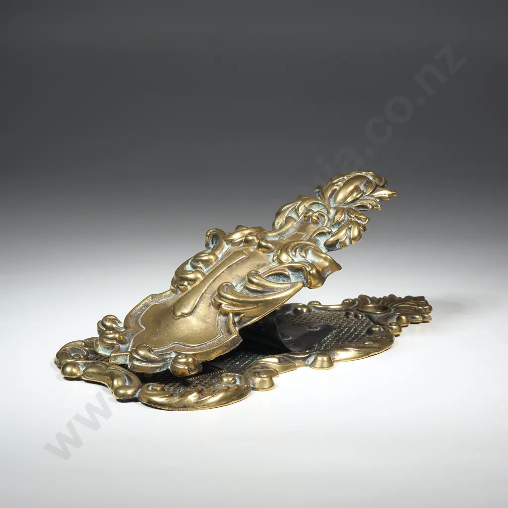 Large Ornate Victorian  Brass Paper Clip  Image 1++