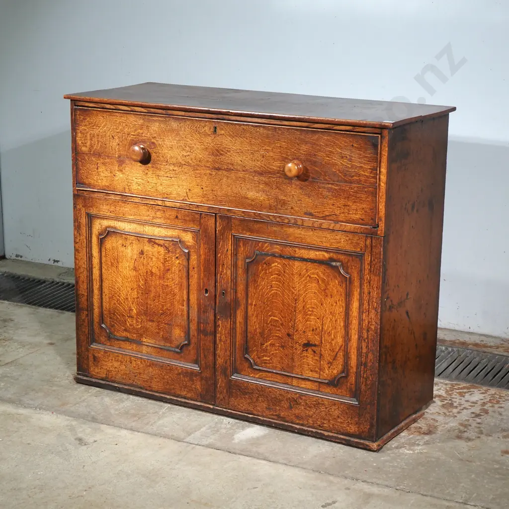 Georgian Oak Secretaire Bureau Desk Chiffonier Image 1++