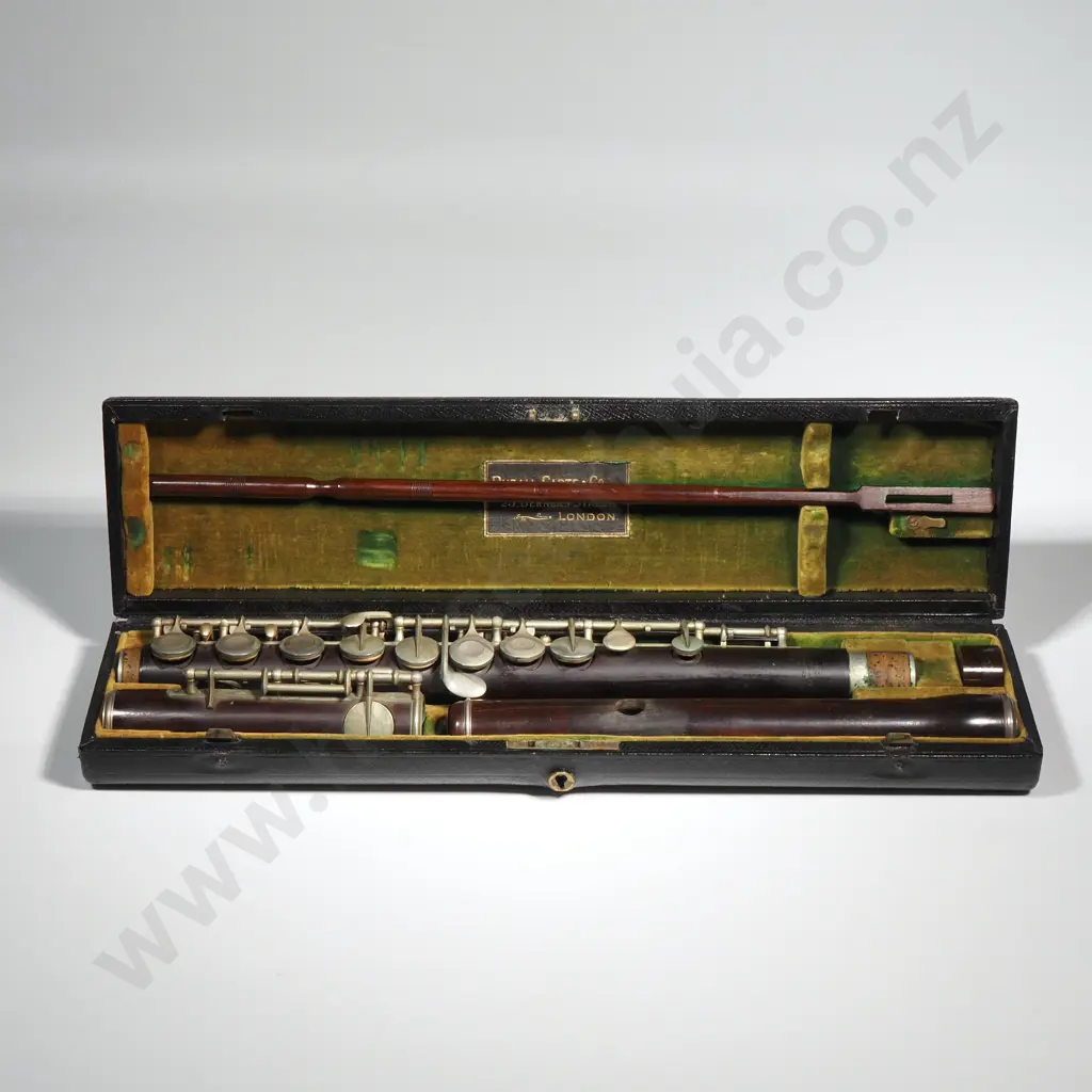 Antique Cased Wooden Flute Made By Rudall Carte & Co. London Image 1++