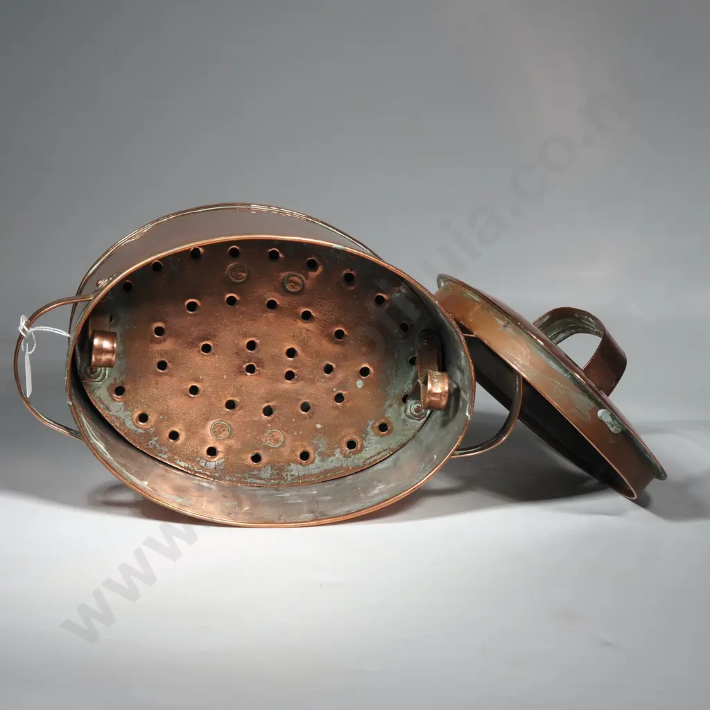 Vintage Oval French Copper Stockpot  Image 1++