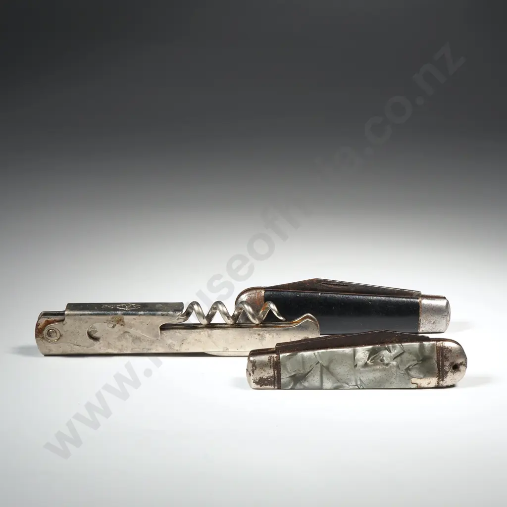 Two Vintage Pocket Knives & A Combination Corkscrew/ Bottleopener Image 1++
