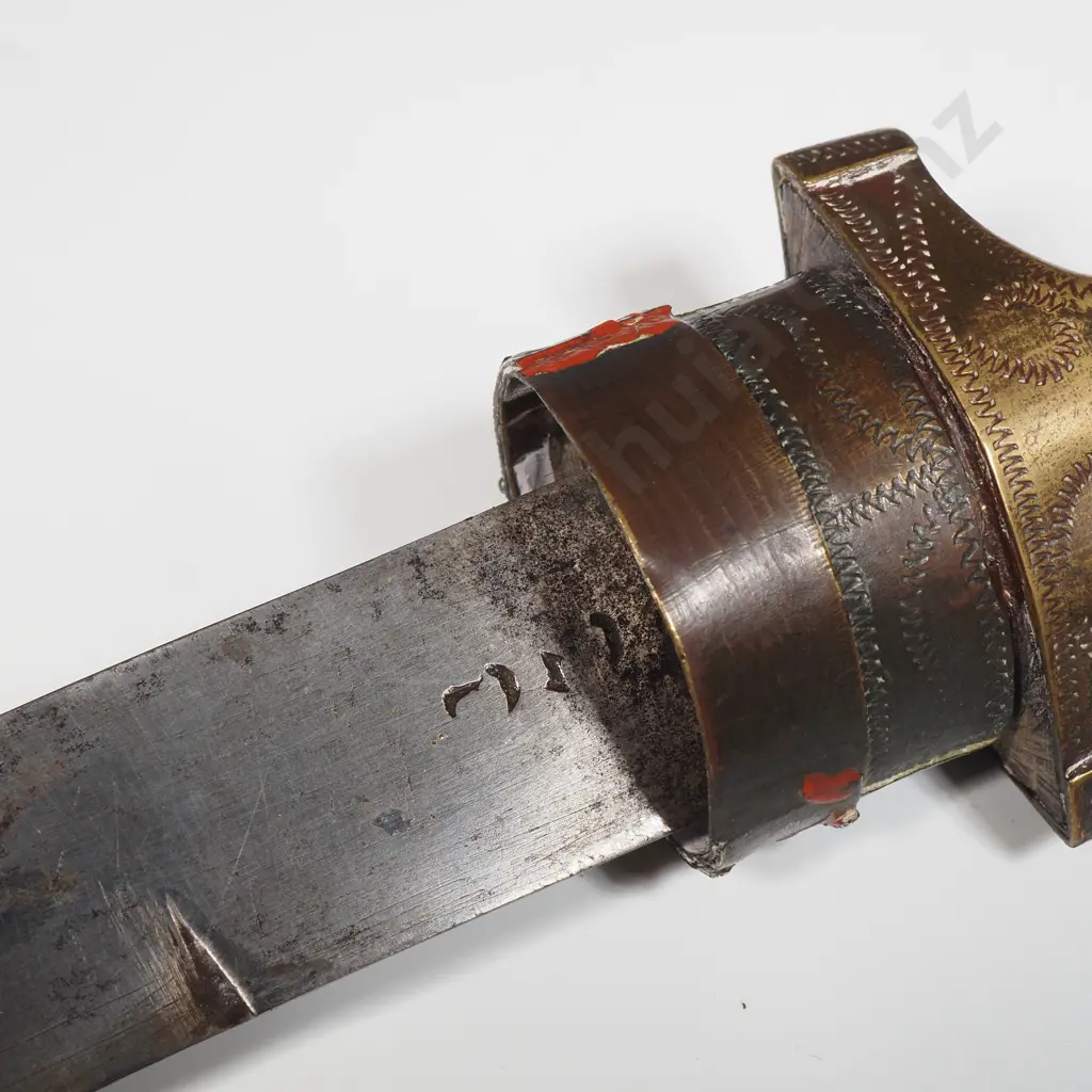Handmade Moroccan Koummya Dagger W Sheath w Ornate Embossed & Applied Decoration  Image 1++