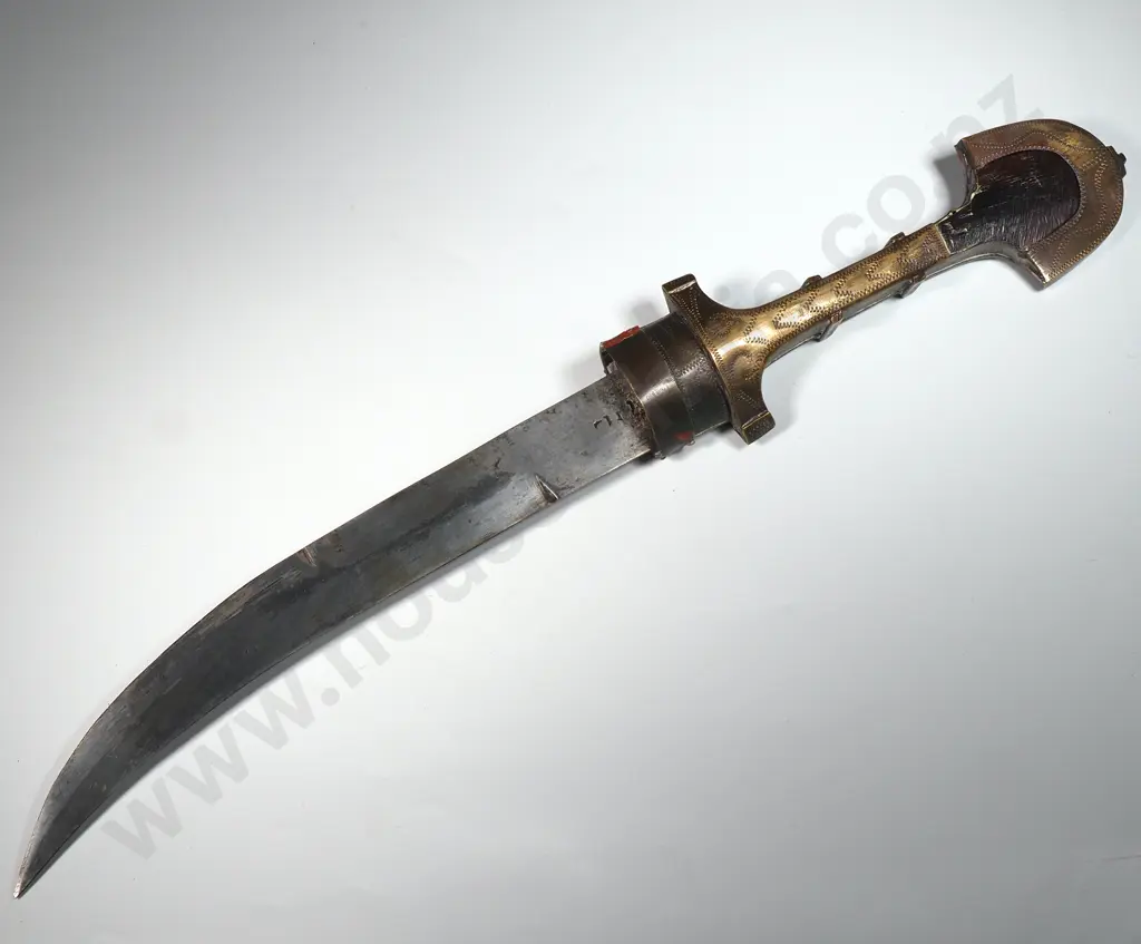 Handmade Moroccan Koummya Dagger W Sheath w Ornate Embossed & Applied Decoration  Image 1++