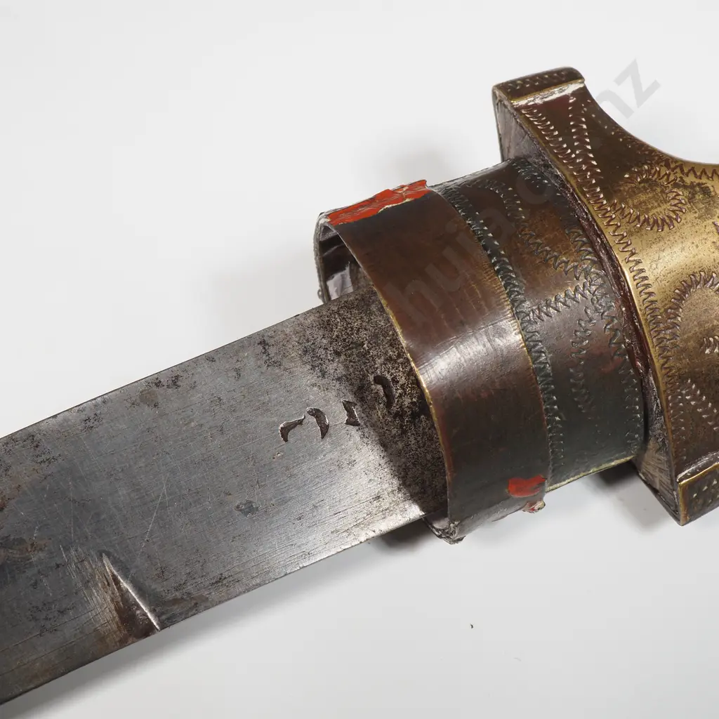 Handmade Moroccan Koummya Dagger W Sheath w Ornate Embossed & Applied Decoration  Image 1++