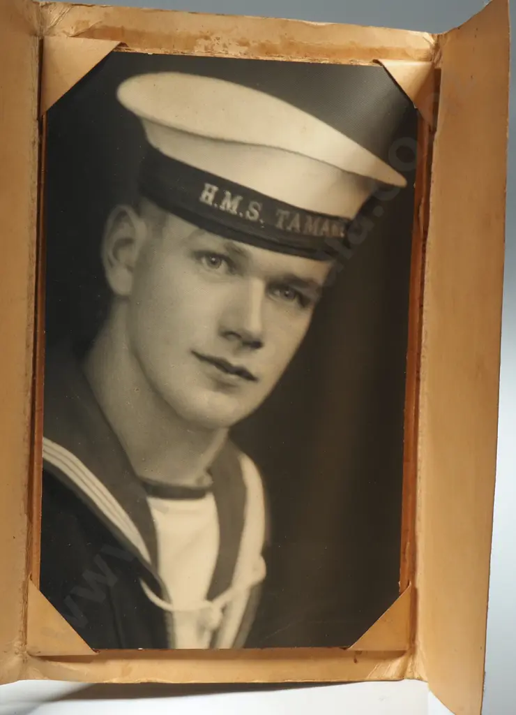 Vintage Royal New Zealand Navy Sea Cadet Hat With The Tally Band Reading "T. S Steadfast"  Image 1++