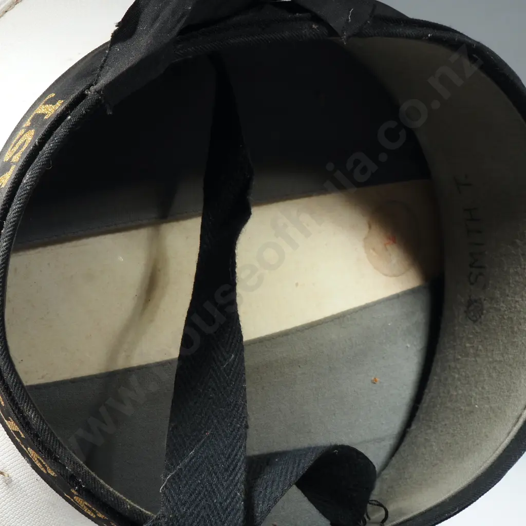 Vintage Royal New Zealand Navy Sea Cadet Hat With The Tally Band Reading "T. S Steadfast"  Image 1++