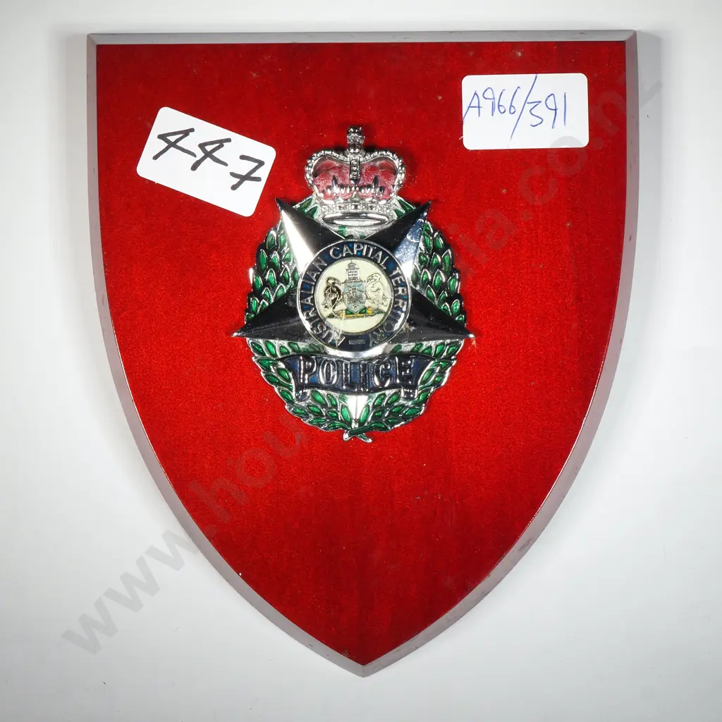 Australian Capital Police Wall Plaque  Image 1++