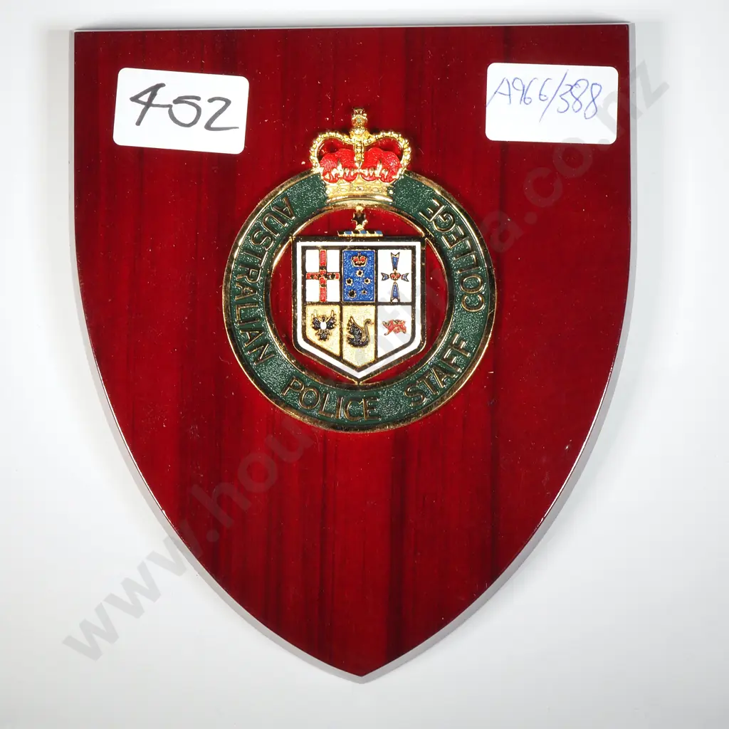 Australian Police College Staff Wall Plaque  Image 1++
