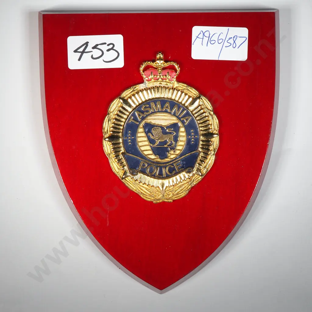 Tasmania Police Wall Plaque  Image 1++