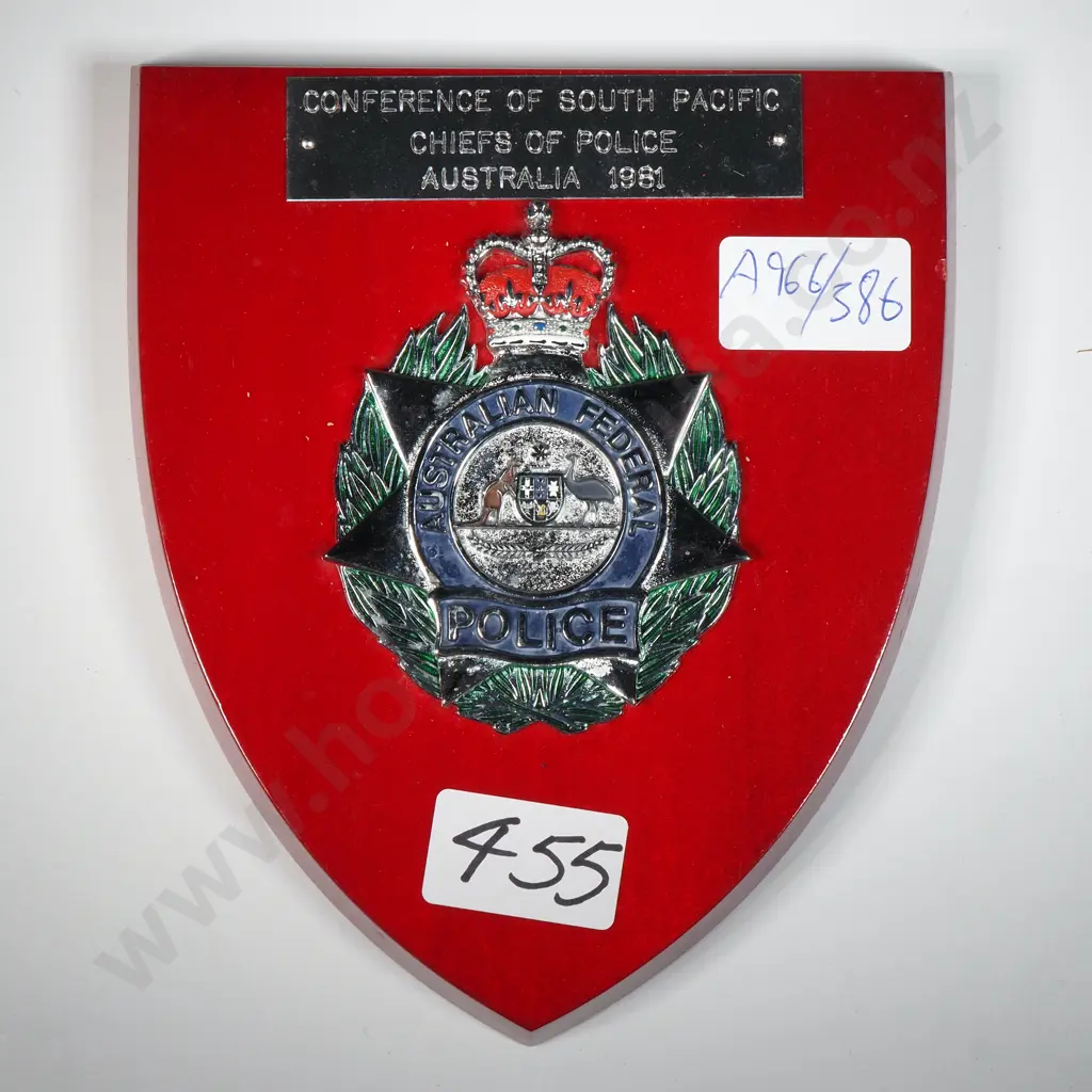 Australian Federal Police South Pacific Conference 1981 Wal Plaque Image 1++