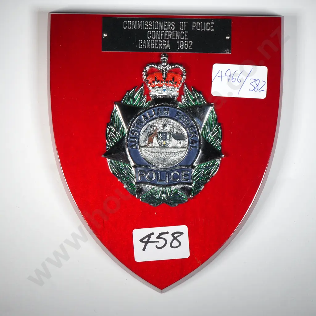 Australian Federal Police Wall Plaque  Image 1++