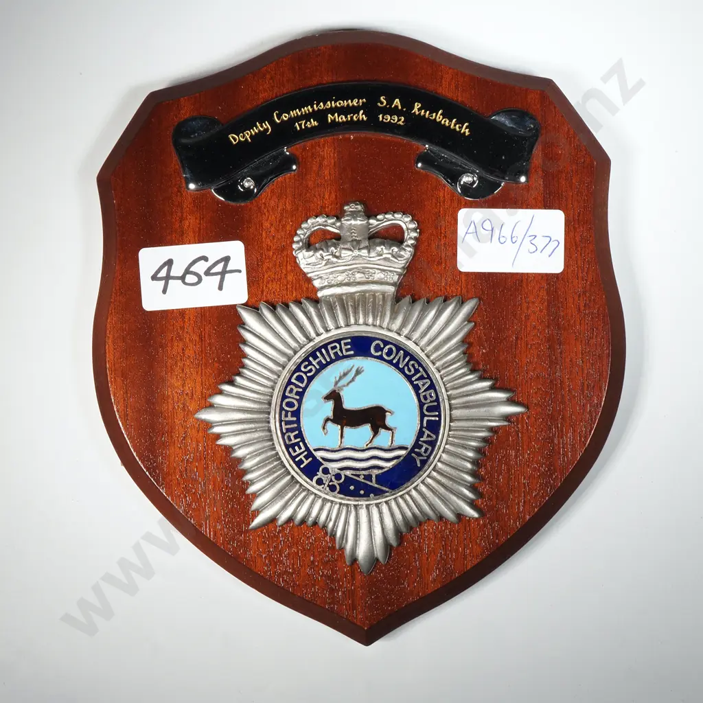 Herefordshire Constabulary Wall Plaque Image 1++