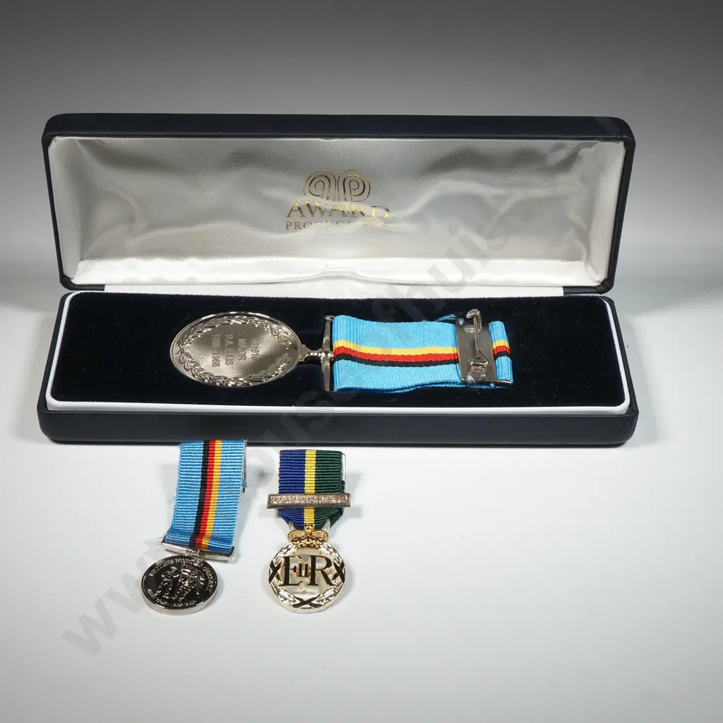 British Forces Germany Medal to 481616 Major R A. Ellis & Two Miniatures Image 1++