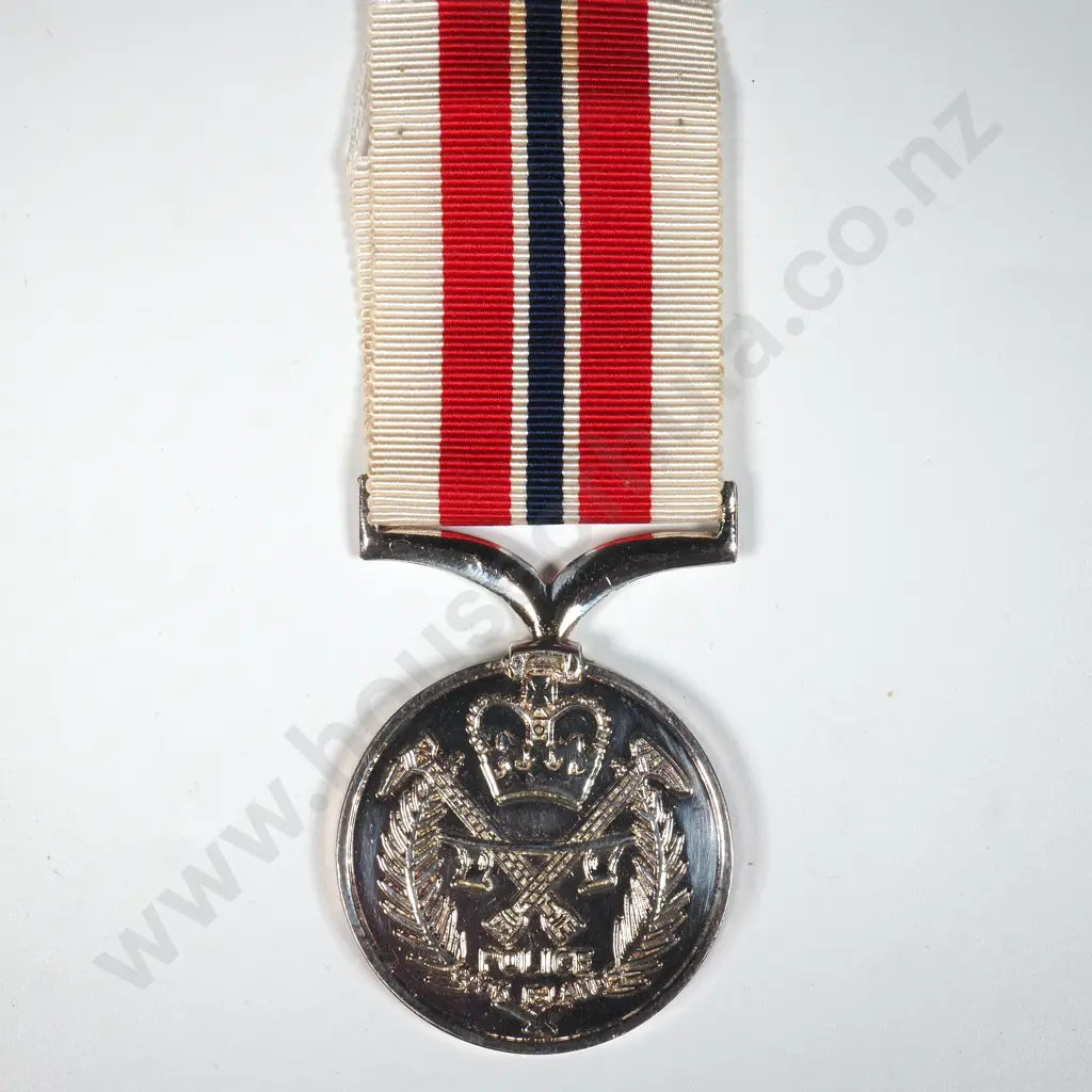 Cook Islands Police Medal in Chromed Plastic Image 1++