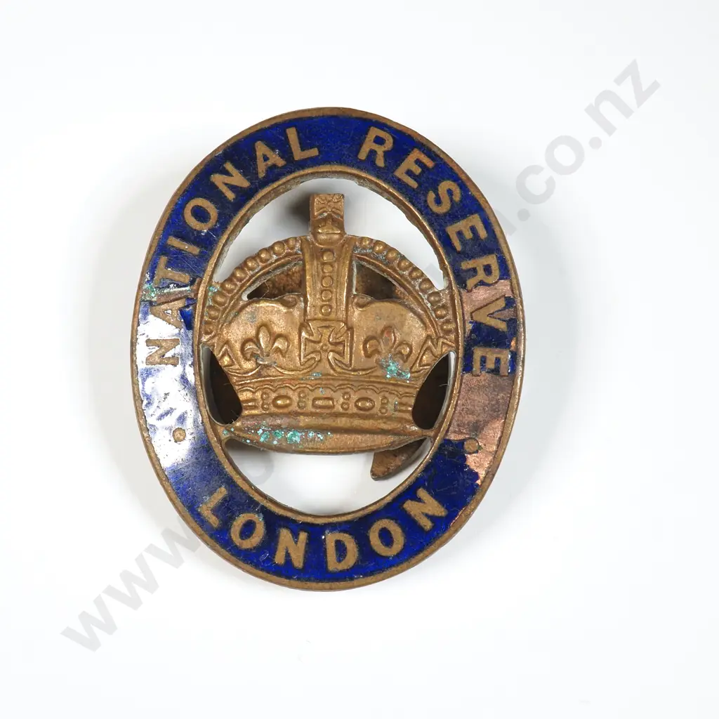 National Reserve London Enamel Badge - A/F  Image 1++