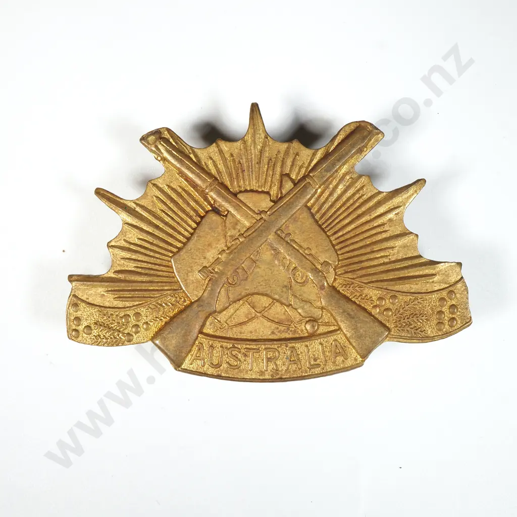Unofficial Cast Brass Australian Rising Sun Badge Image 1++