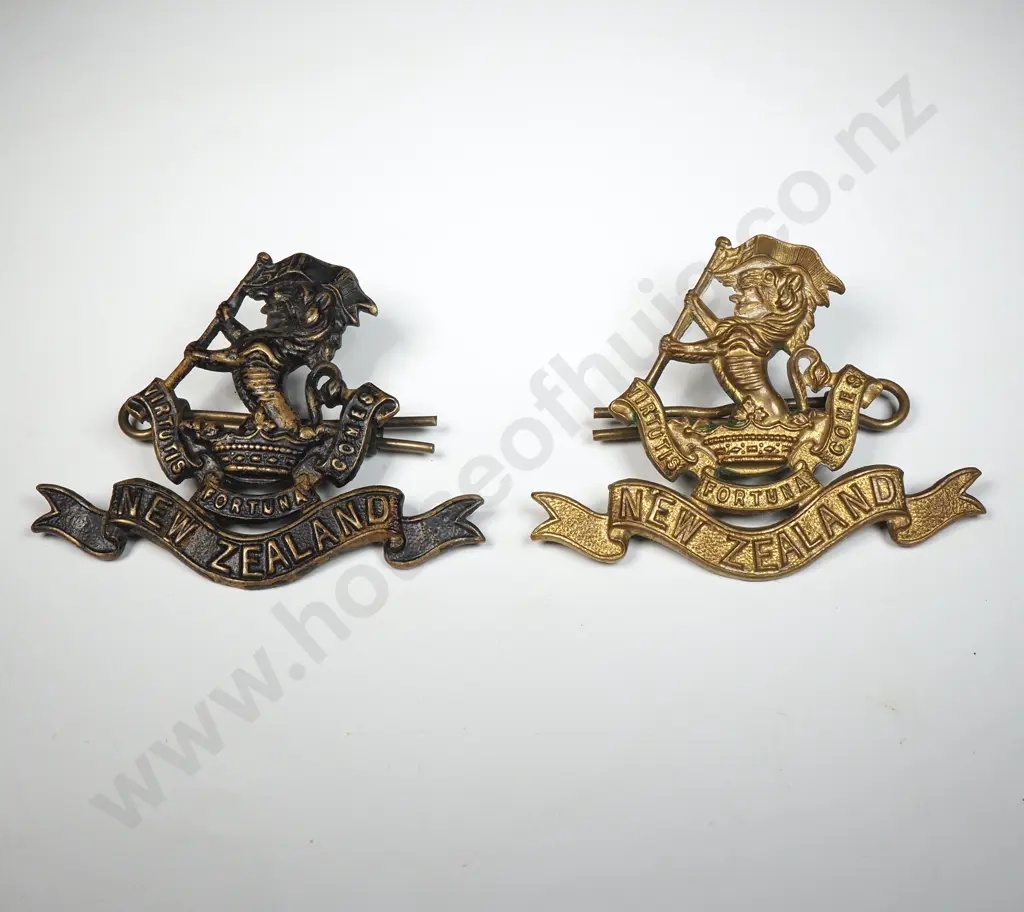 Two WW1 New Zealand Cap Badges  Image 1++
