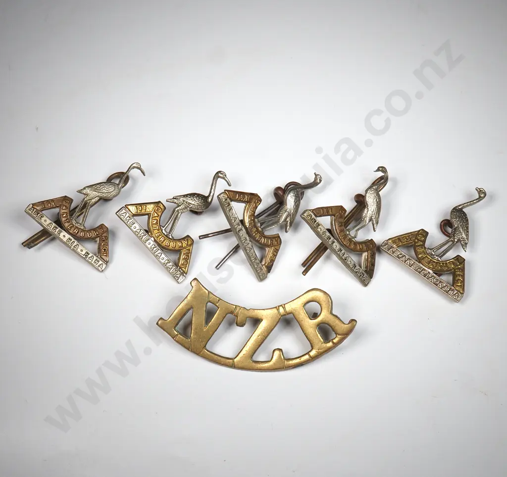 Five Canterbury Regiment Collar Tabs  Image 1++