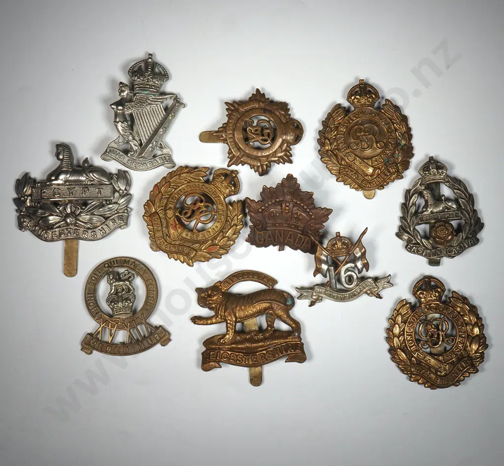 Lot of 10 Mixed Commonwealth Cap Badges  Image 1++