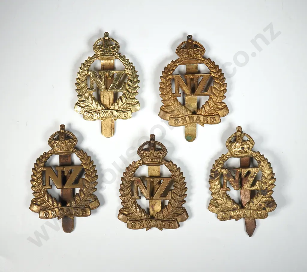 Five New Zealand Onward Cap Badges  Image 1++