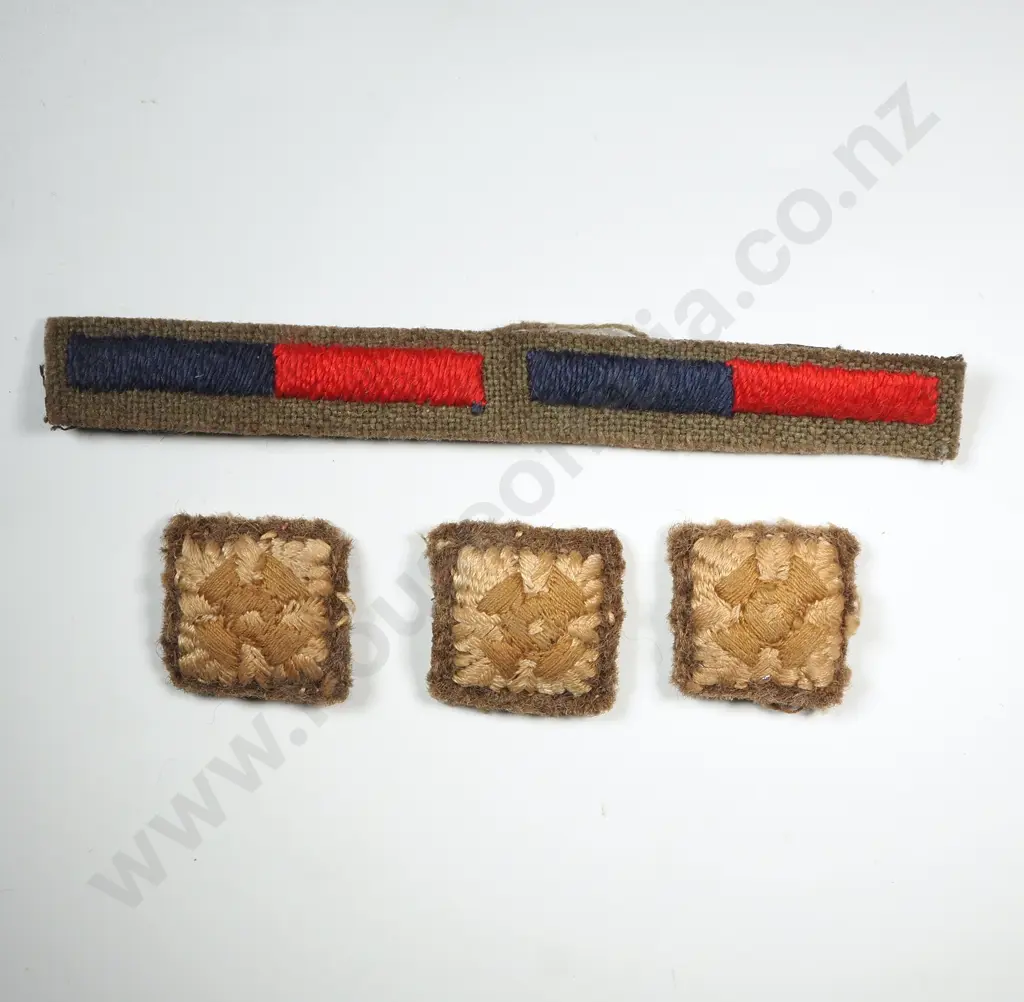 WW1 Cloth Rank Pips & Title  Image 1++