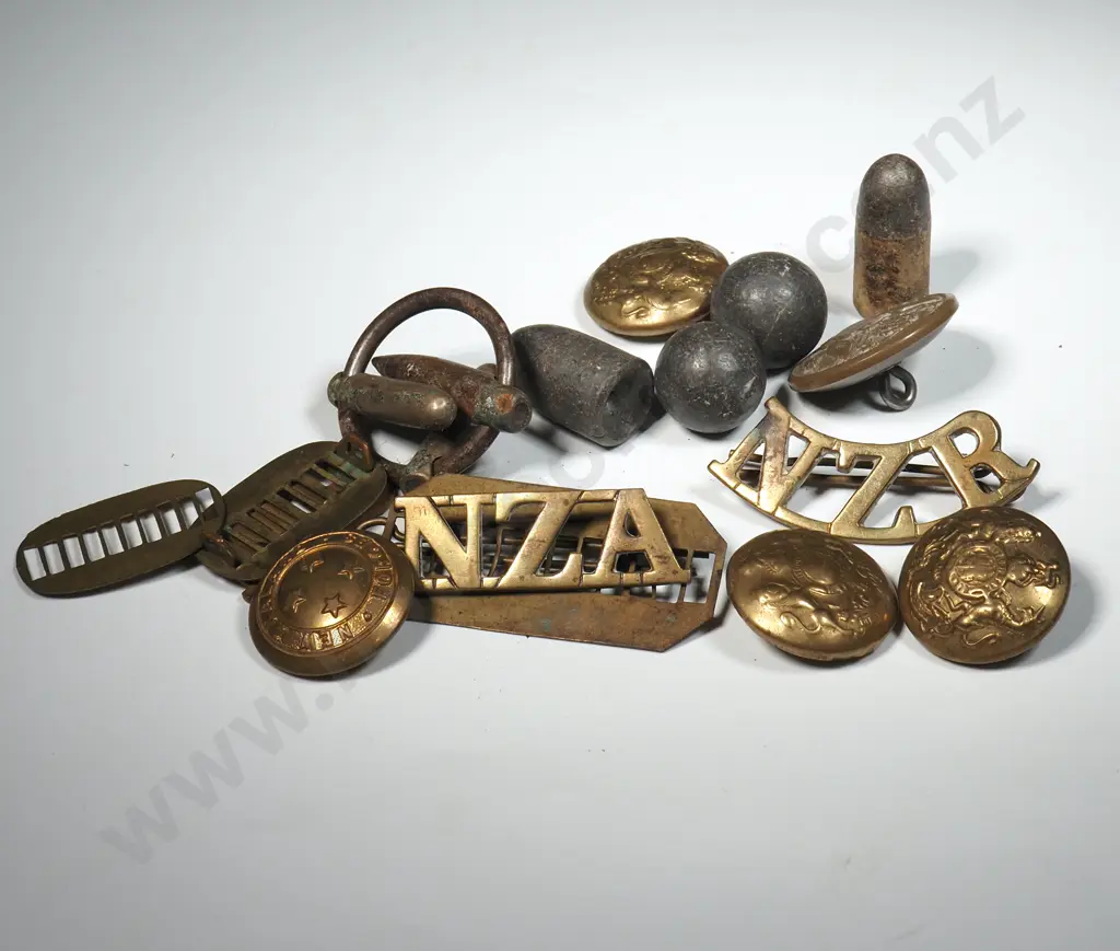 Assorted Military Buttons , Shoulder Titles and Bullets  Image 1++