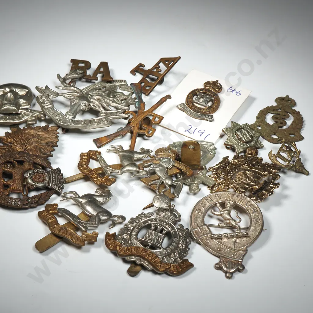 Assorted lot of 17 Commonwealth Military Badges  Image 1++