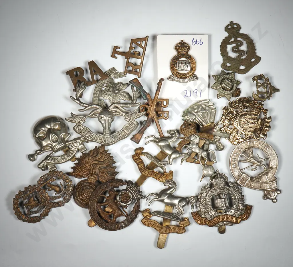 Assorted lot of 17 Commonwealth Military Badges  Image 1++
