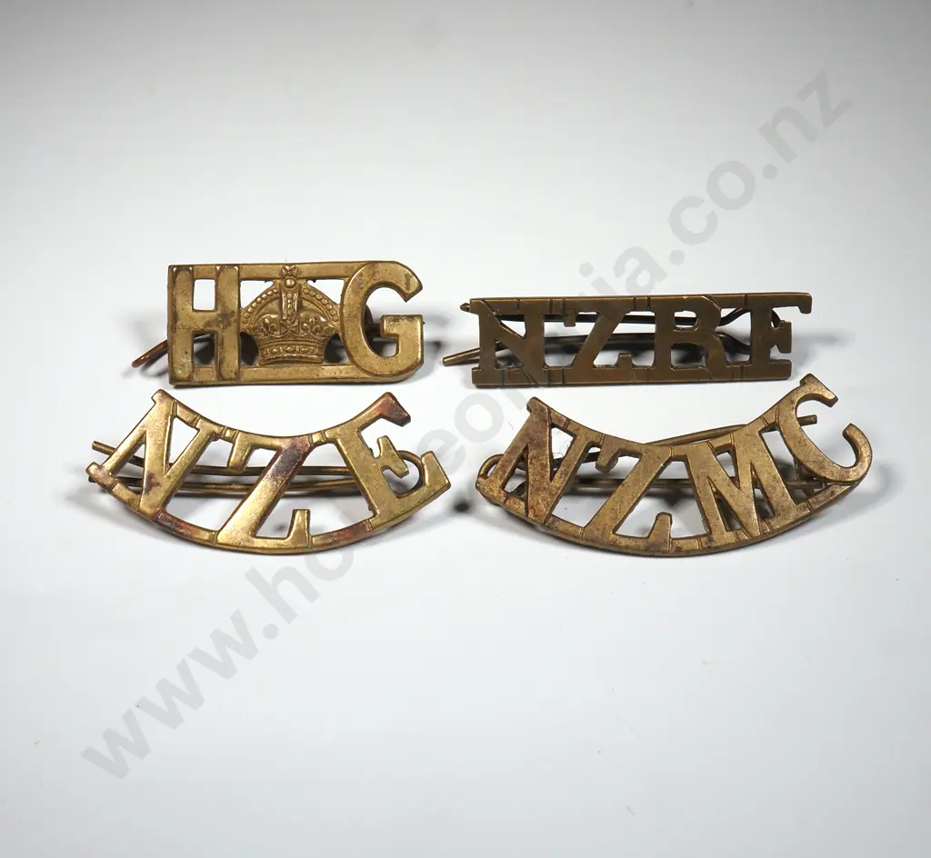 Assorted WW1 New Zealand Shoulder Titles Image 1++