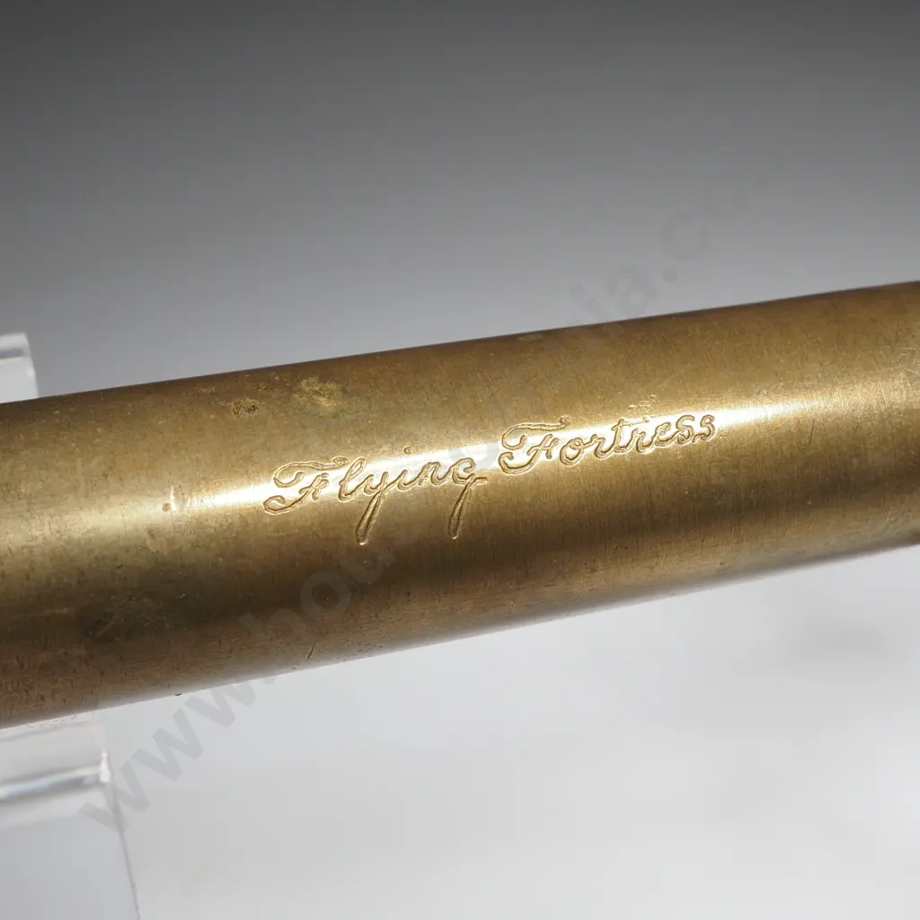 1941 Dated 50. Cal Bullet - Engraved "Crashed at Whenuapai  9 - 6 - 42" Image 1++