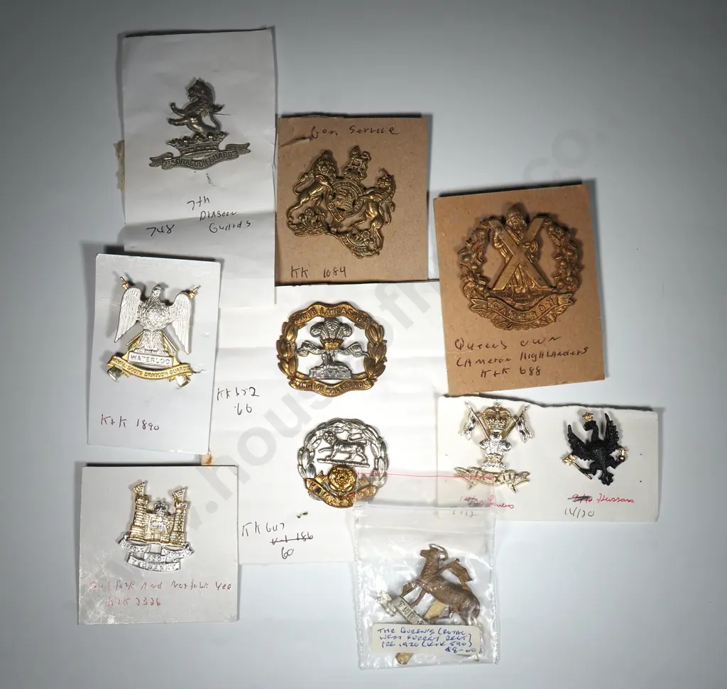Ten Miscellaneous British Military Regimental Badges. Image 1++