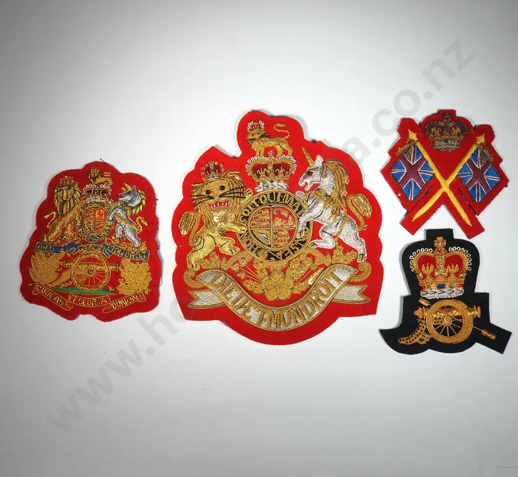 Four British Military Various Bullion Badges. Image 1++