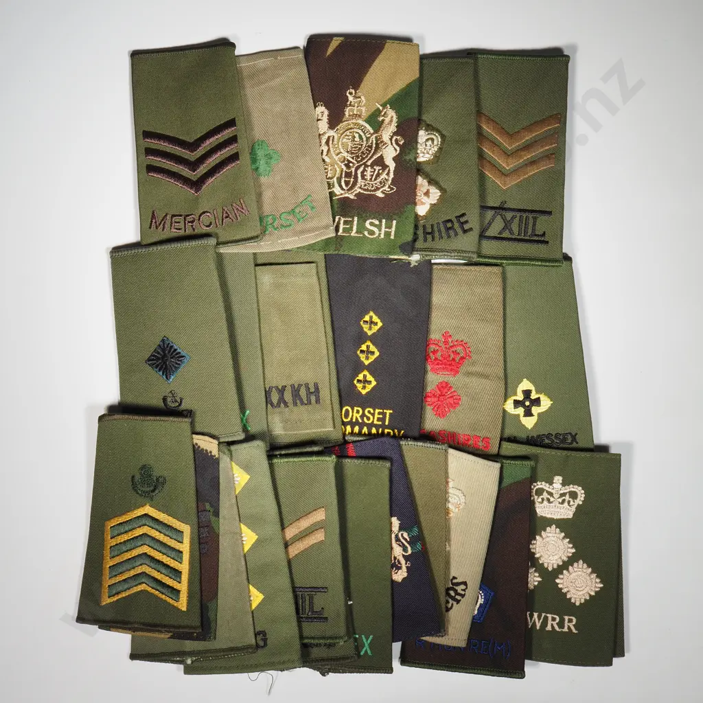 Twenty-Seven British Army Epaulettes - Wessex, IX/XIIL, WElsh, Cheshire, Dorset etc.. Image 1++