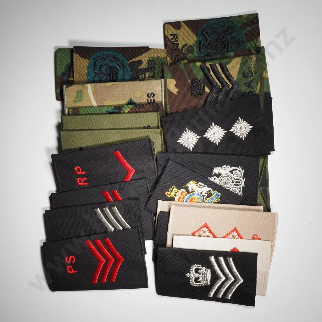 Twenty-Four British Army Epaulettes - SAS, EOD, RMP, Rifles, Provost etc.. Image 1++