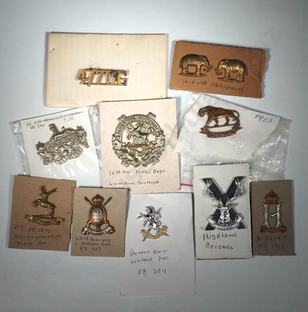 Ten British Military Badges. Image 1++