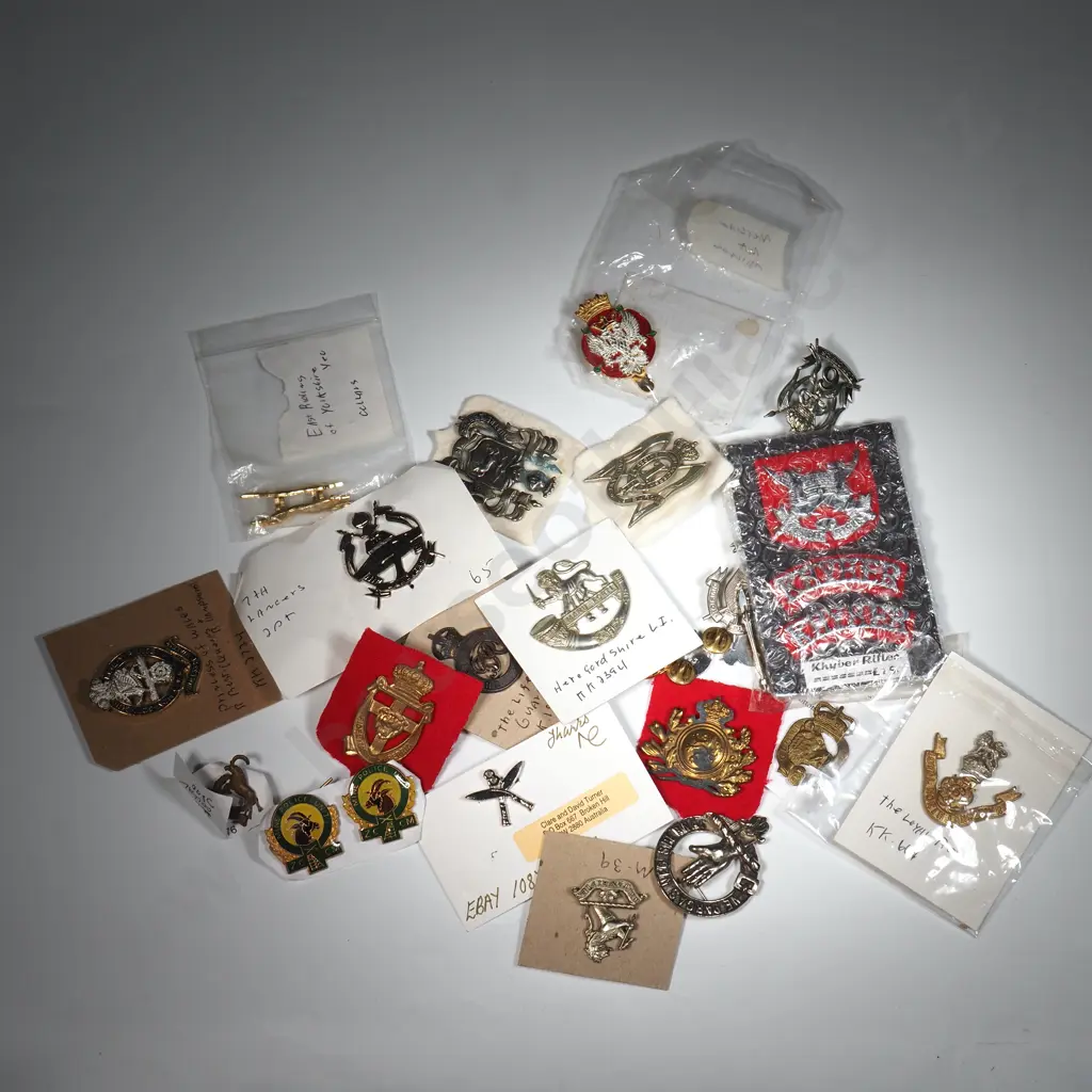 Miscellaneous Lot of Twenty-Seven Military Badges. Image 1++