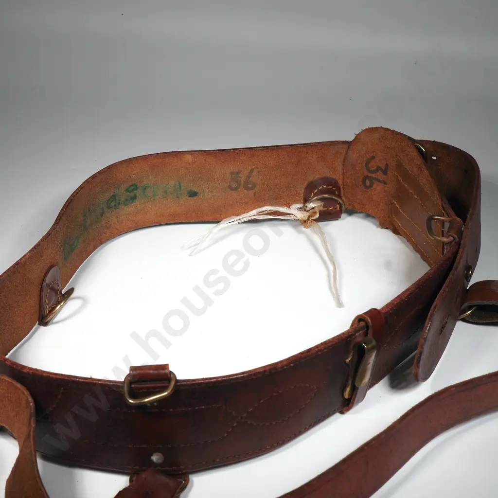 Sam Browne Belt With Supporting Shoulder Strap. Size 36 Image 1++