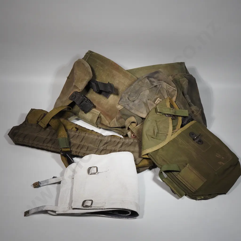 Assorted Military Pouches, Gaiters & Strap Image 1++