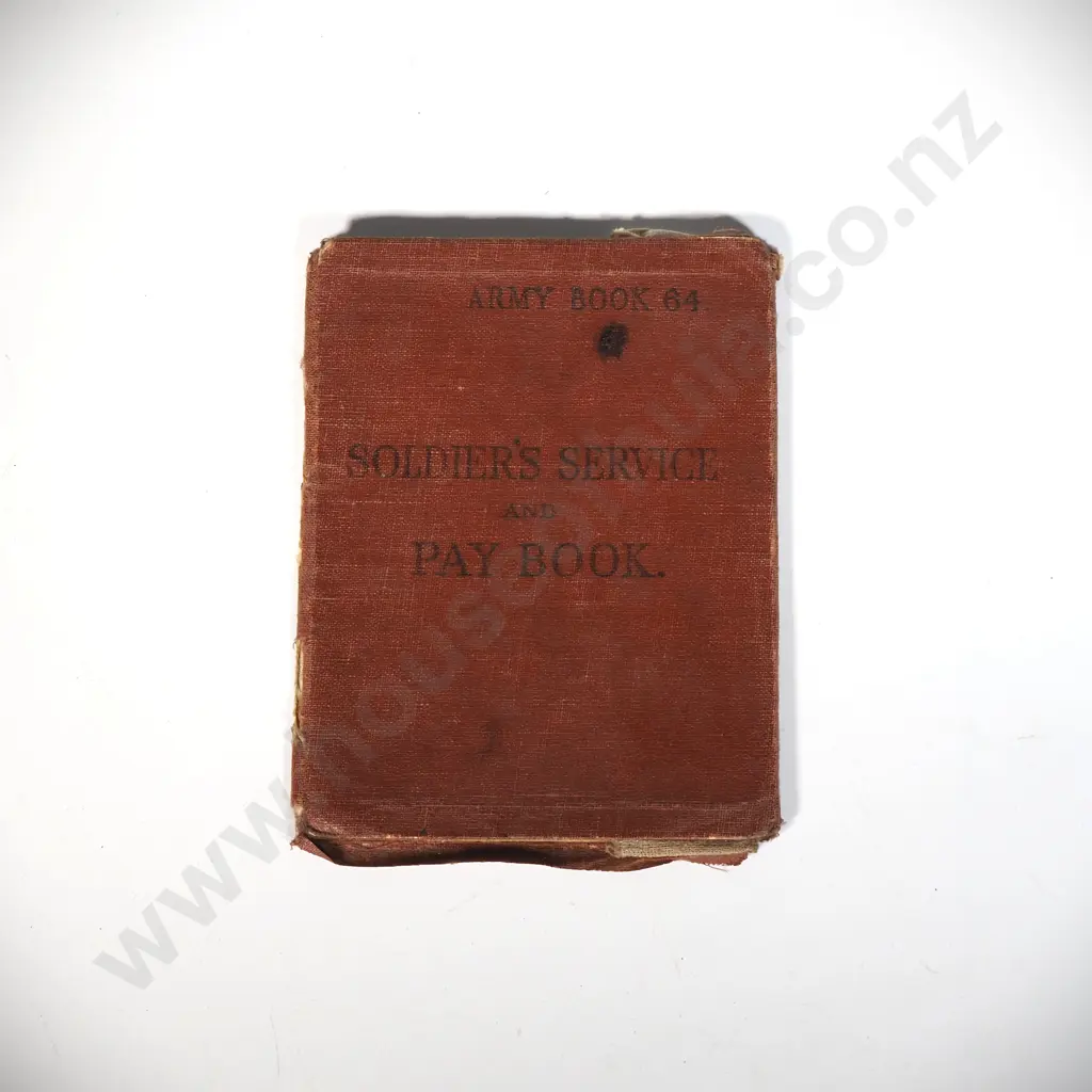 WW1 NZEF Soldiers Paybook  Image 1++