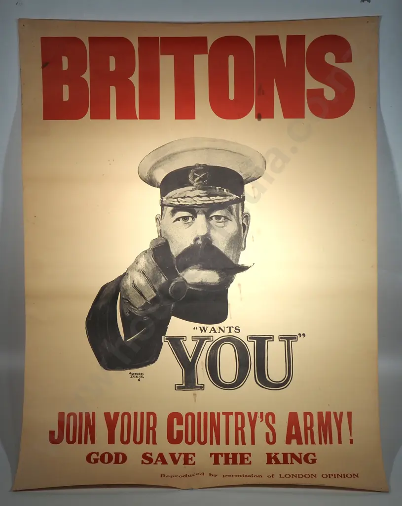 Reproduction Britains We Want You Military Poster Image 1++