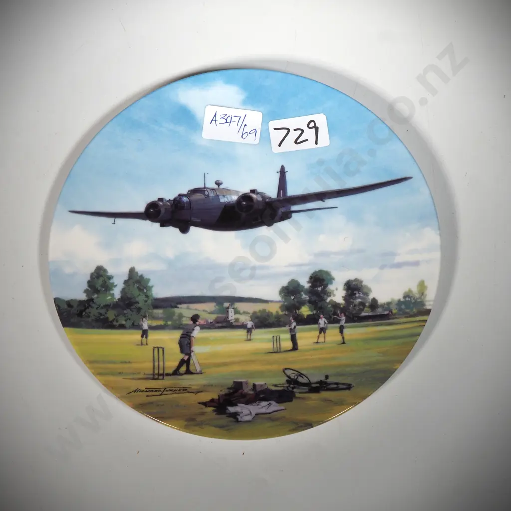 Royal Daulton ''Wellington Over the Boundary'' Display Plate Image 1++