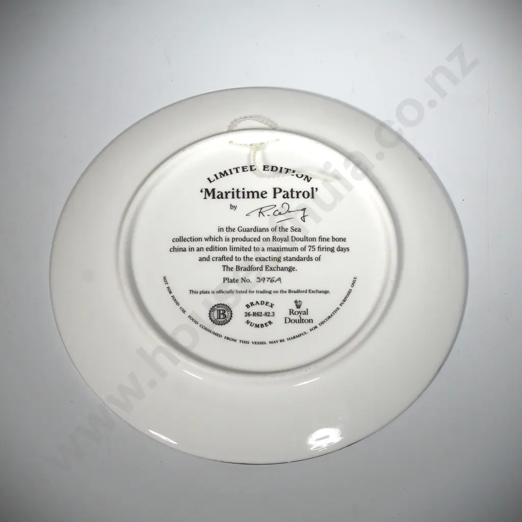 Royal Daulton ''Maritime Patrol'' Display Plate Image 1++