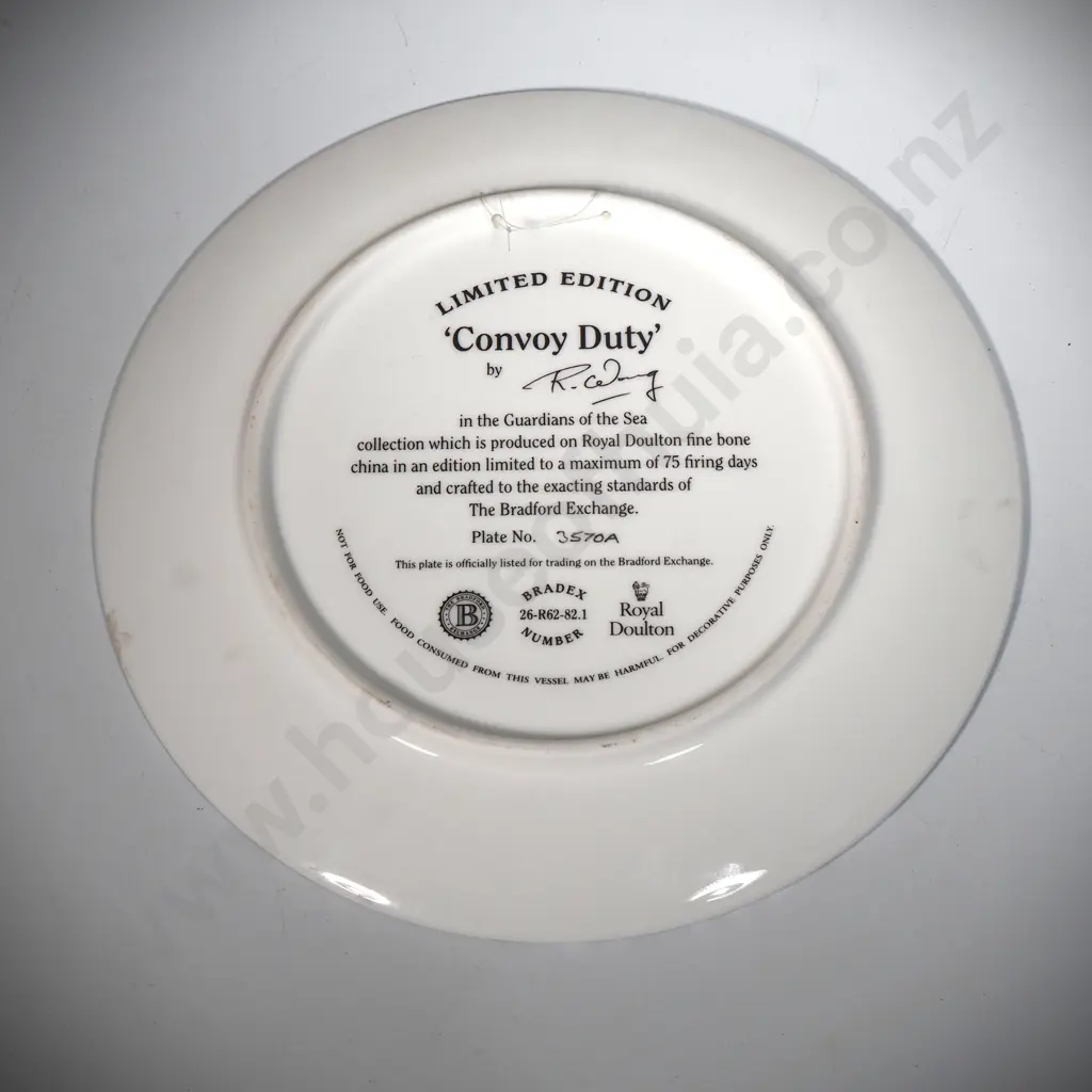 Royal Daulton ''Convoy Duty'' Display Plate Image 1++