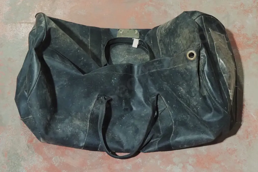 Black Vinyl Ex Military Duffle Bag Image 1++