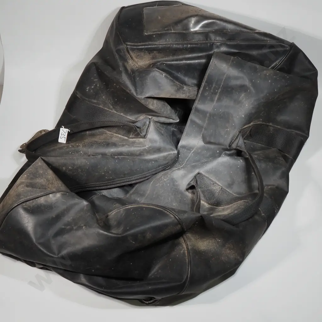 Black Vinyl Ex Military Duffle Bag Image 1++