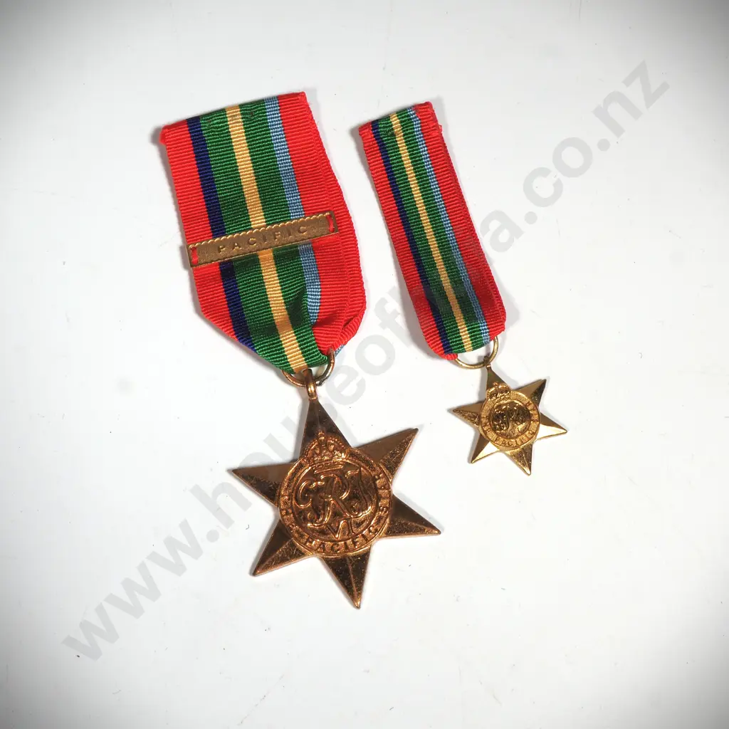 WW2 Pacific Star & Miniature Image 1++