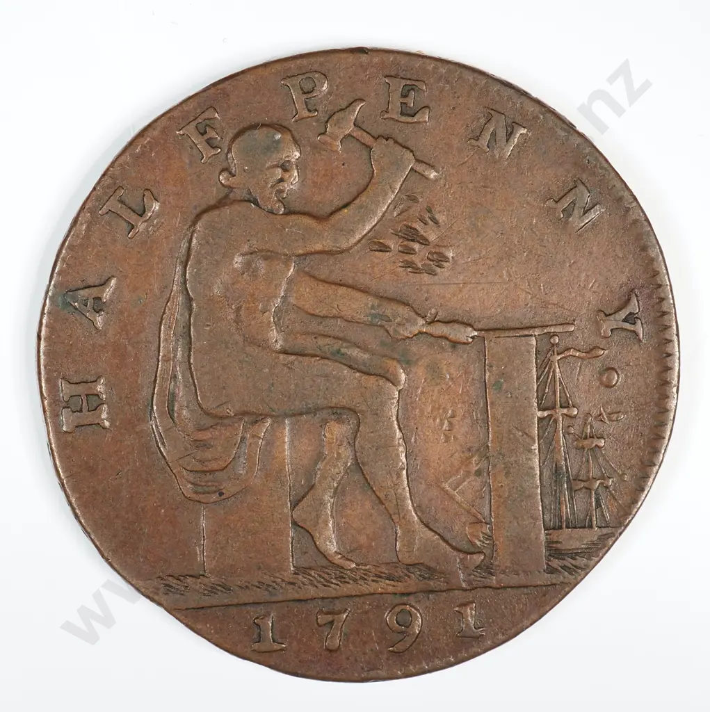 Halfpenny: 1791 - Very Fine Image 1++