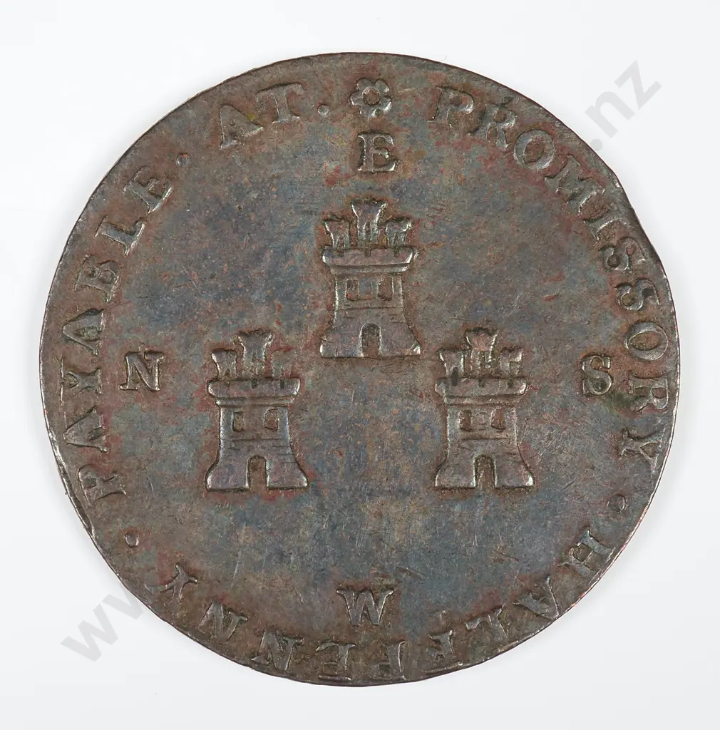 No Date Halfpenny: Very Fine Image 1++